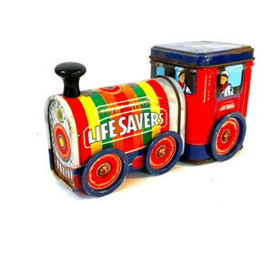 Collectible Life Savers Engine Truck Tin, Vintage Five Flavor Candy Tin